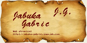 Jabuka Gabrić vizit kartica